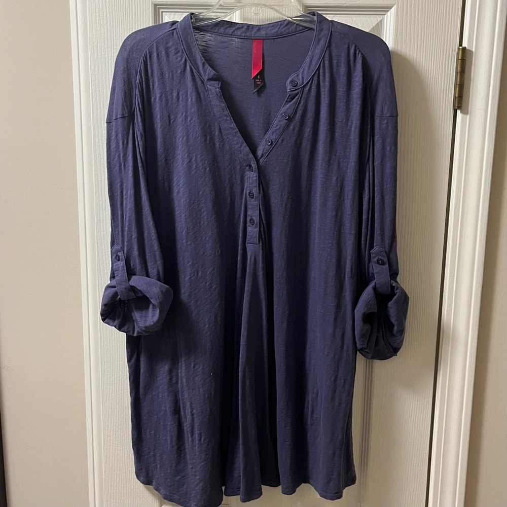 Pure Energy plus size Henley tunic
